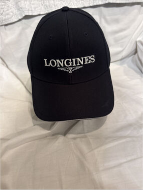 Longines Branded Baseball Cap Navy Blue Watchmakers Wing Logo Adjustable